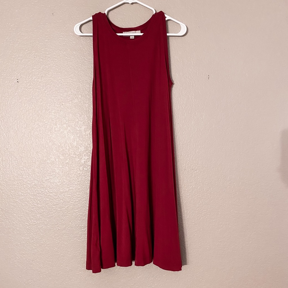 Red Ann Taylor Shift Dress